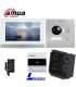 Kit de Videoporteiro 2 fios IP Dahua composto por VTO2000A-2 e VTH1550CHW-2, instalação de encastrar