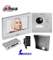 Kit videocitofono IP Dahua, composto da VTO2000A + VTH1550CH + VTOB108-SS