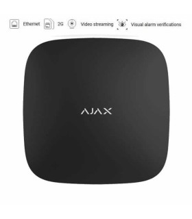 Panneau d'alarme Ajax Hub2 noir compatible avec la vérification vidéo