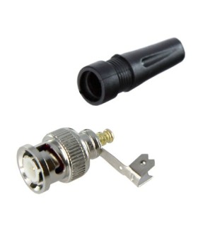 Conector BNC macho com ligação de aparafusar